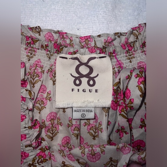 FIGUE Iman off the shoulder floral tunic blouse _ Size Small - Picture 5 of 8